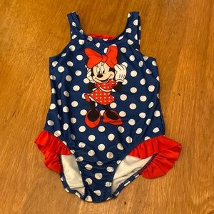 Minnie Mouse one piece bathing suit by Disney size 5t